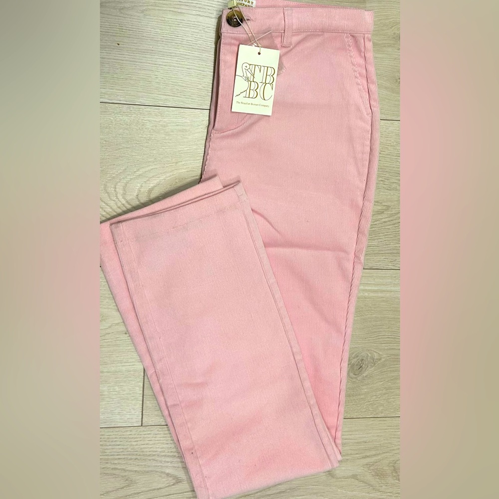 TBBC The Beaufort Bonnet Company NWT light pink corduroy pants size 14
